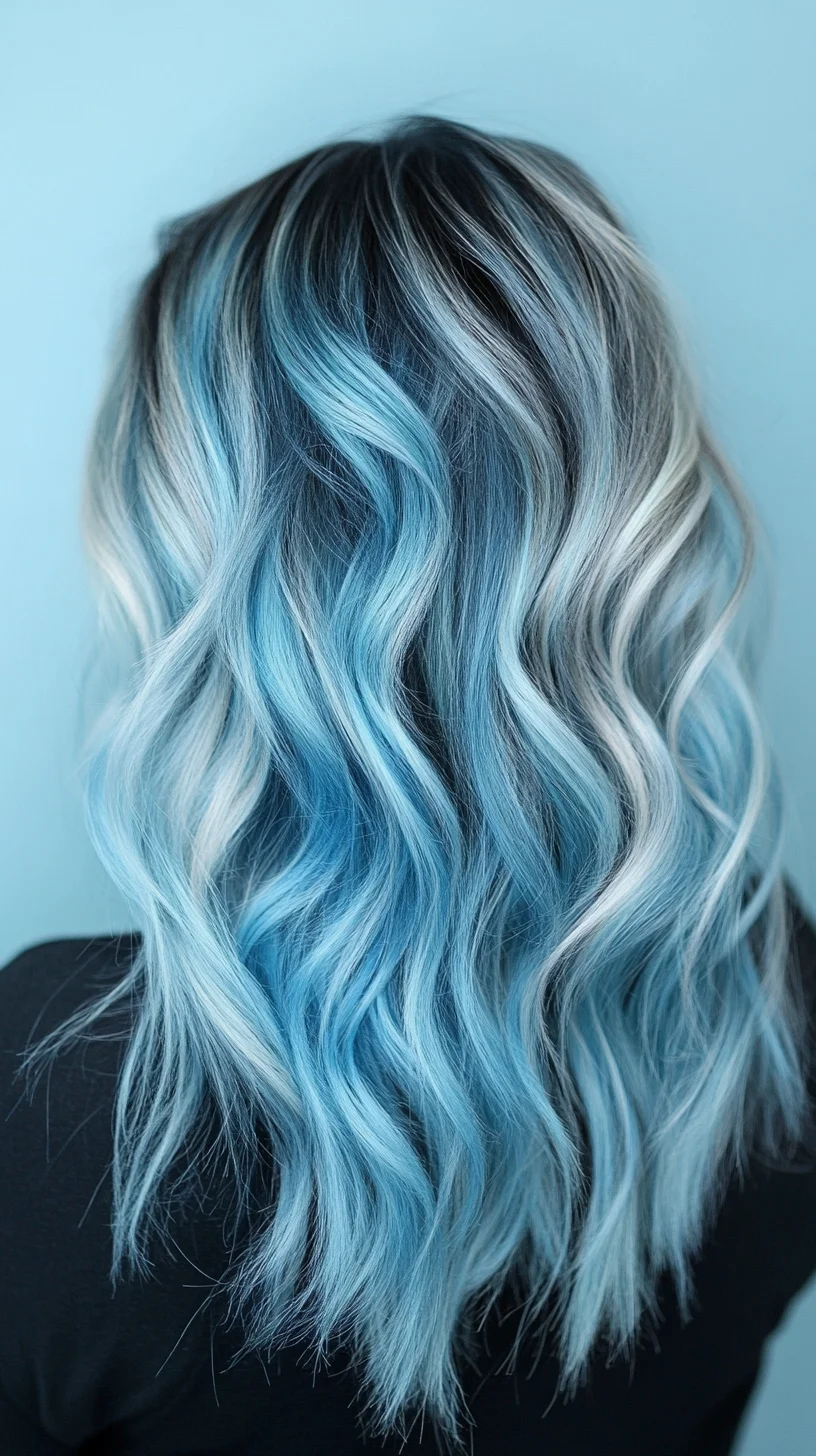 A Stunning Oceanic Blend: Embrace Effortless Waves with Vibrant Blue Tones