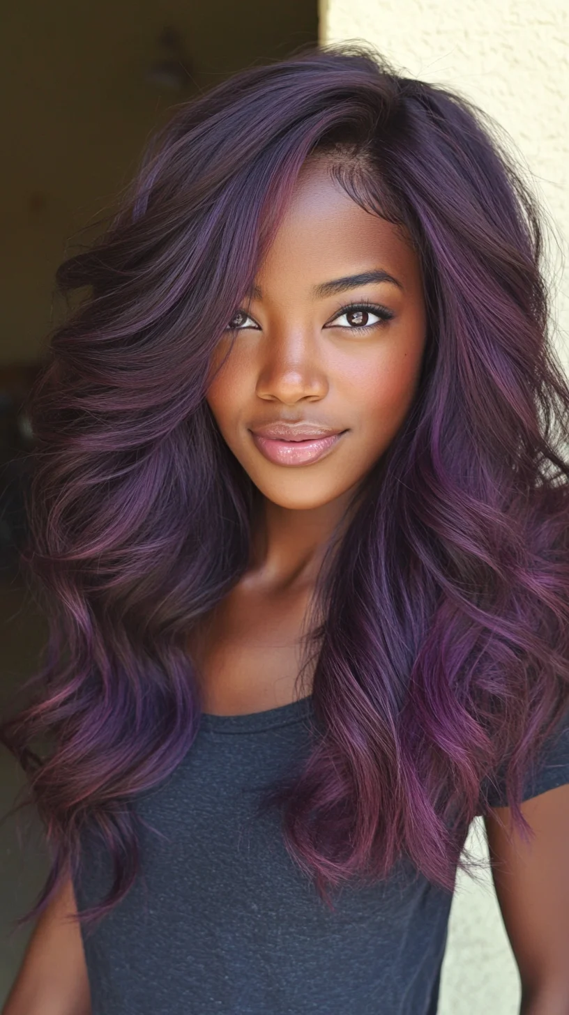 Bold and Beautiful: Luxurious Purple Waves for a Striking Look