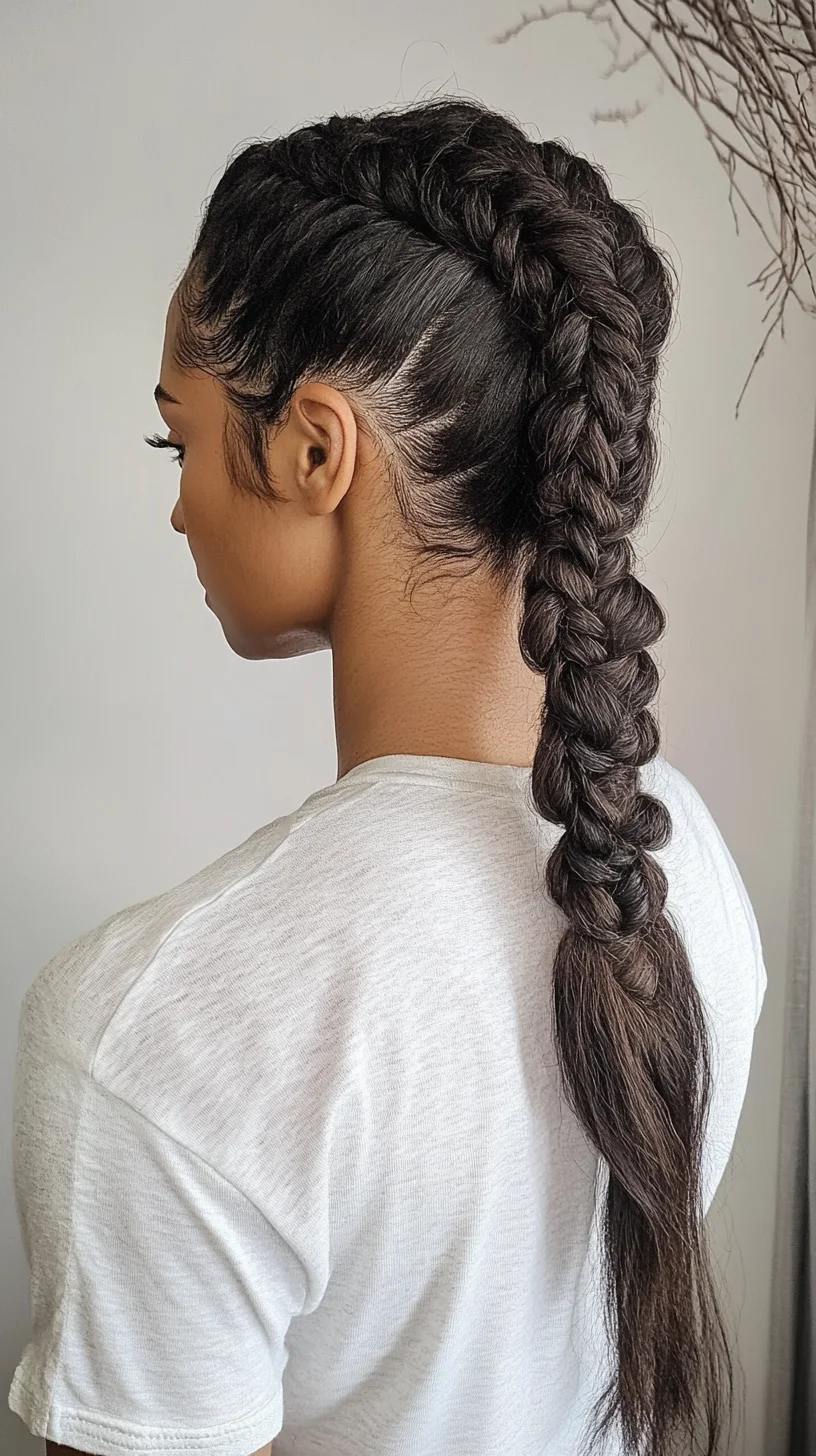 Bold and Beautiful: The Sleek Braided Ponytail for Effortless Chic