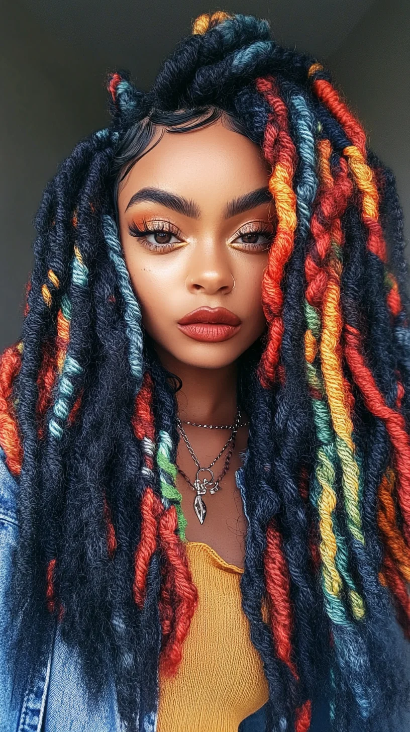 Bold and Colorful Locs: Embrace Your Unique Vibe with a Twist!