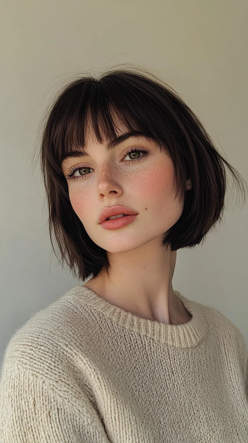 Chic and Effortless: The Modern Chic Bob with Flirty Bangs