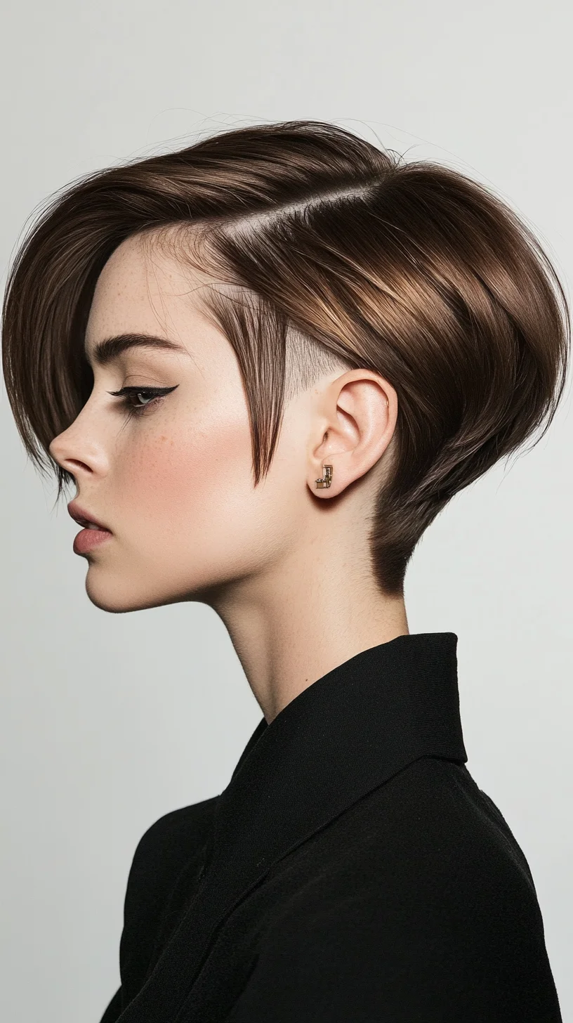 Chic Asymmetrical Bob with Undercut: Effortlessly Bold and Modern