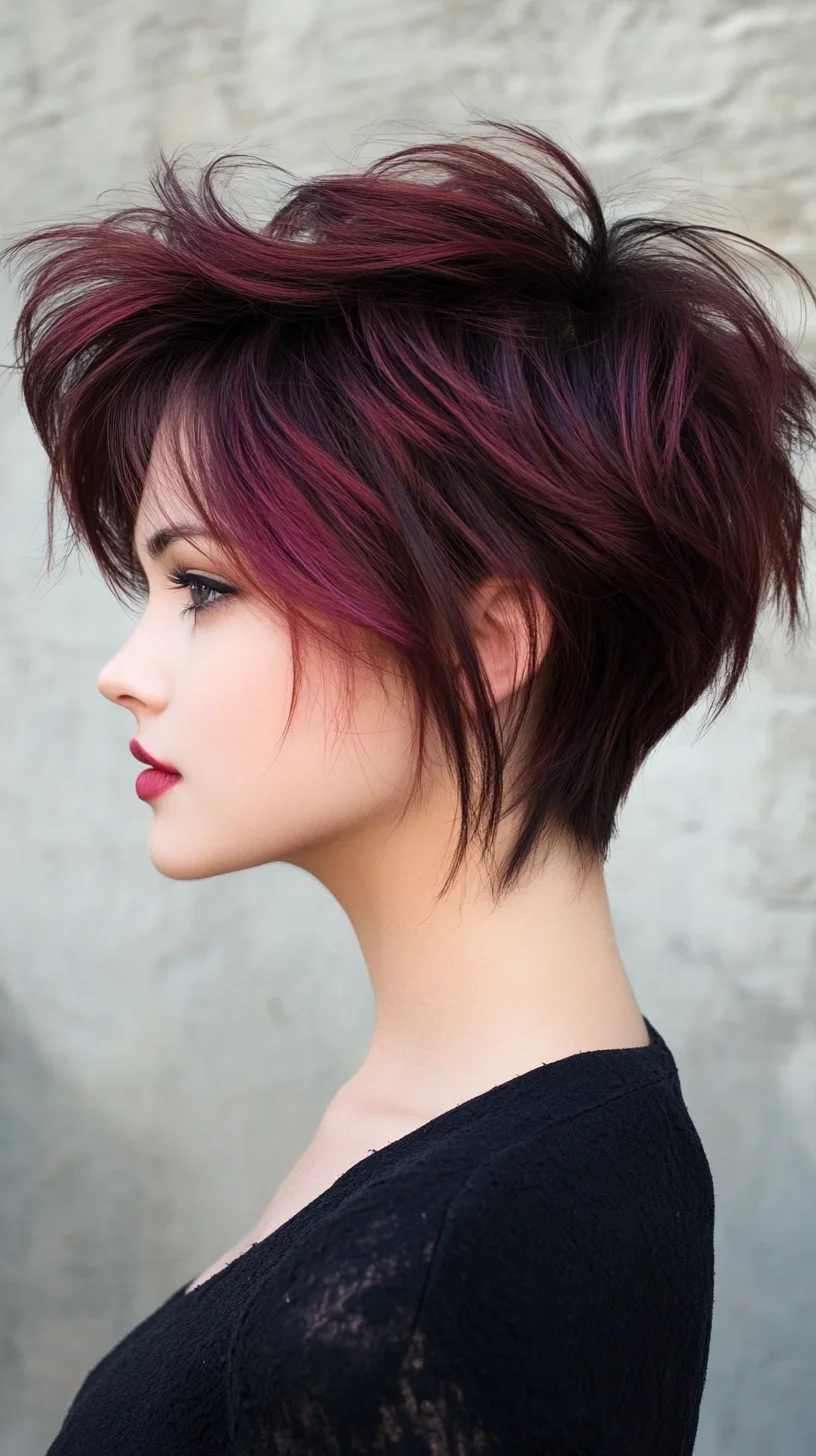 Chic Layers and Bold Color: The Ultimate Modern Pixie for a Striking Look