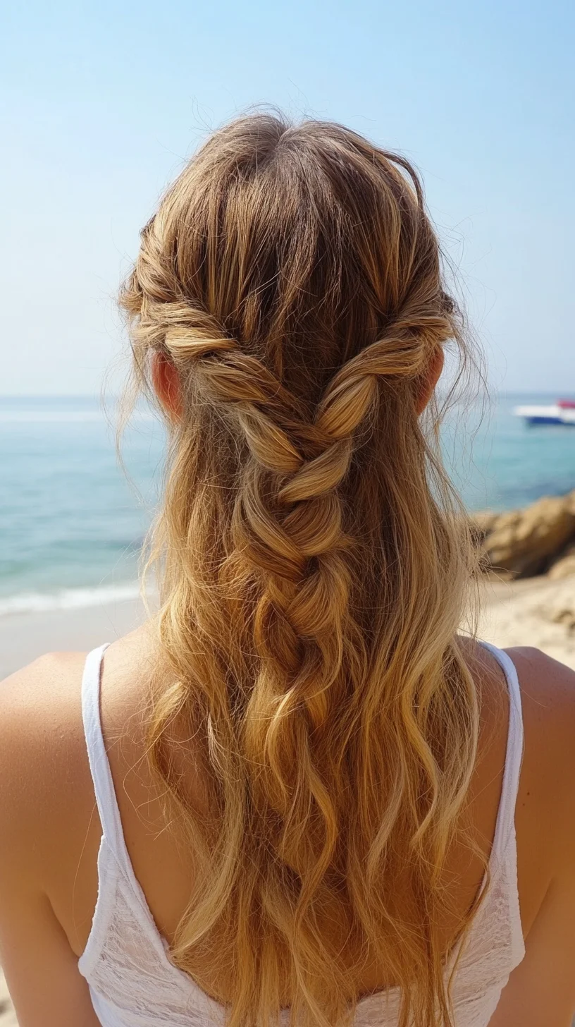 Effortless Beach Waves with Chic Braided Accents