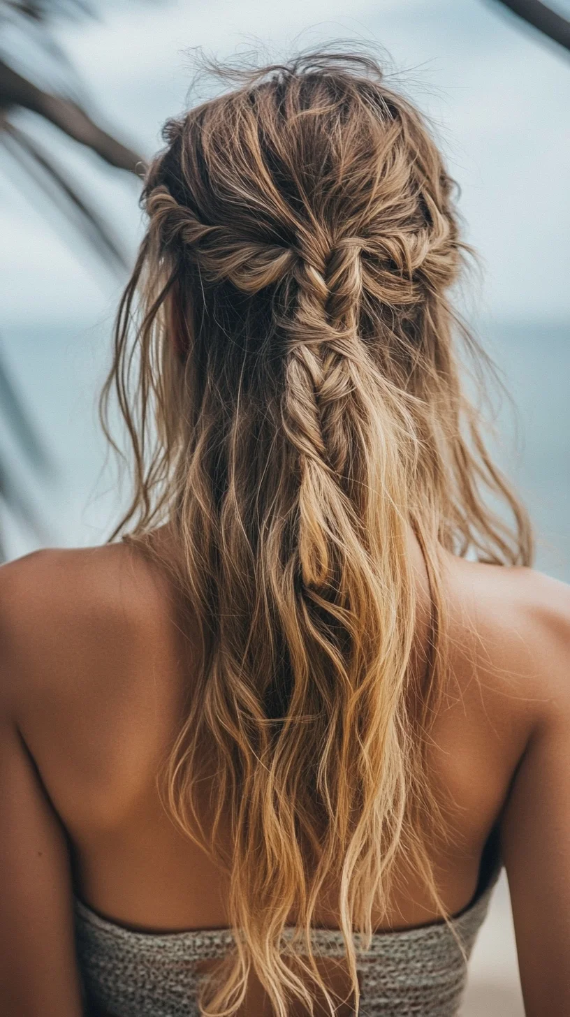 Effortless Boho Waves with Chic Braided Accents