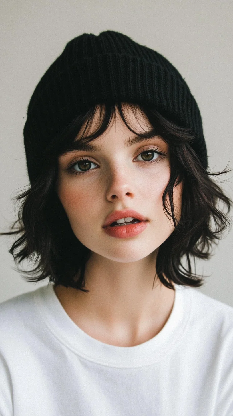 Effortless Chic: Embrace the Modern Messy Bob with Playful Bangs