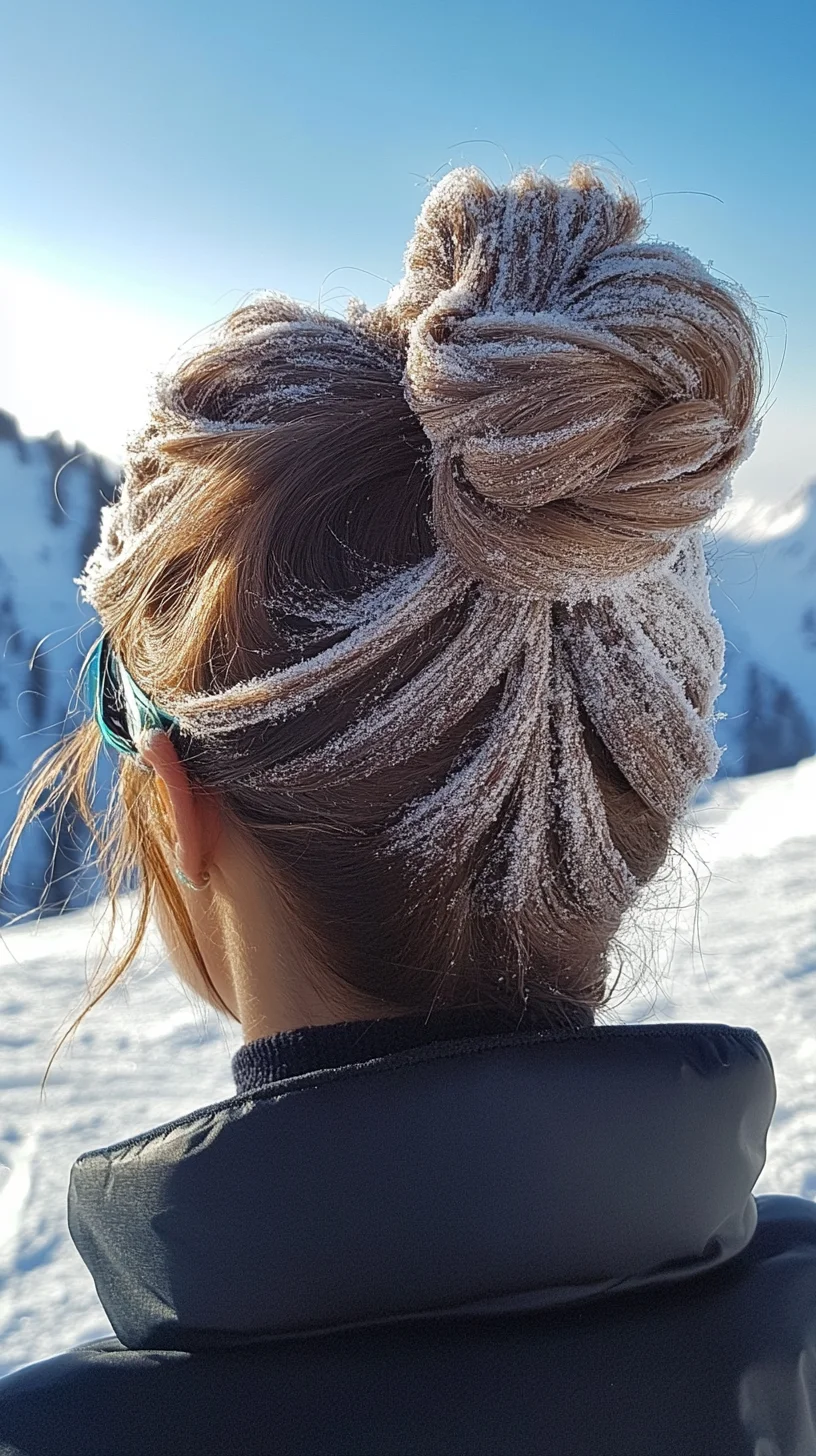 Effortless Elegance: The Frosted French Bun for a Chic Winter Look