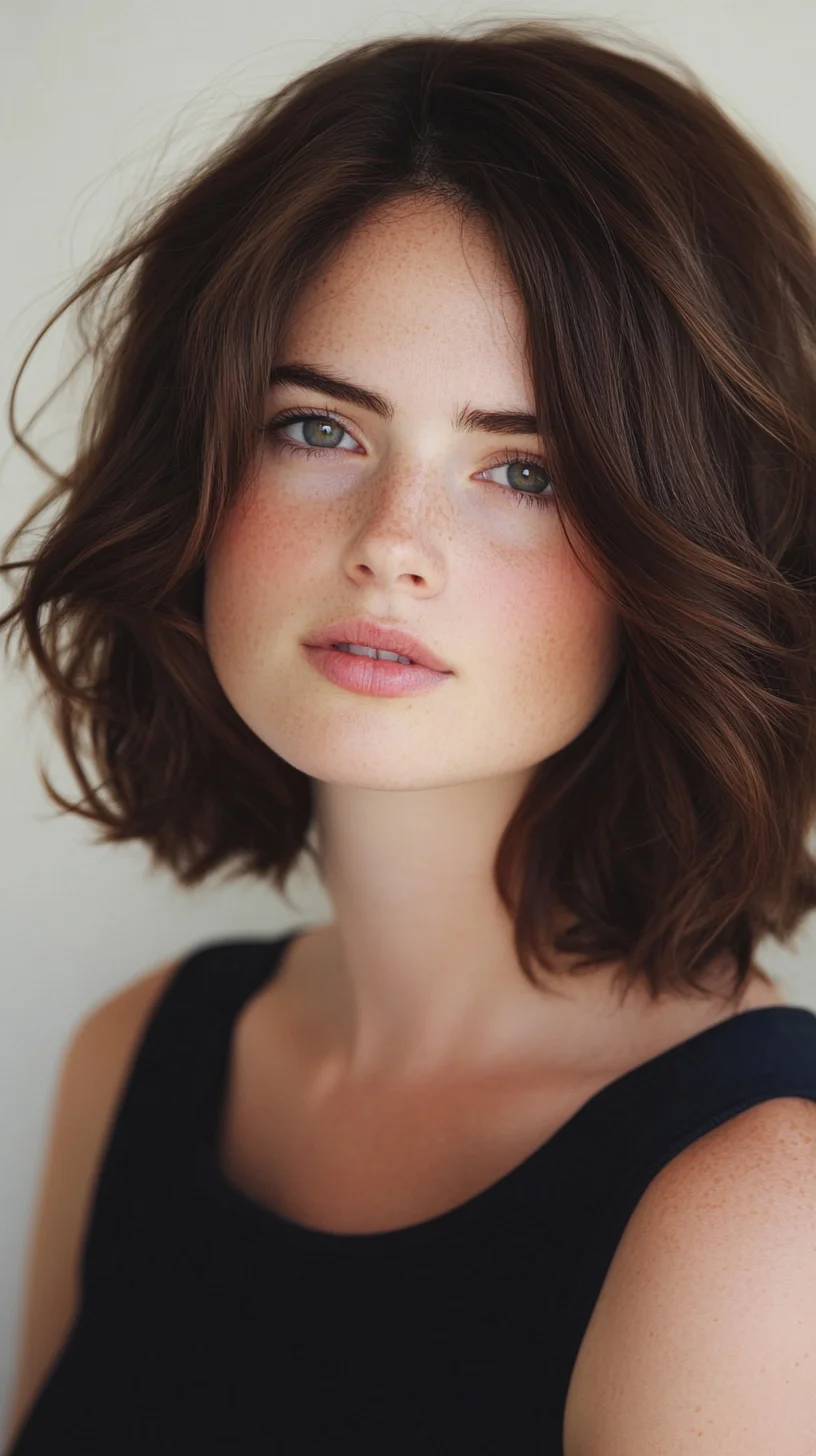 Effortless Waves: The Perfect Tousled Bob for Effortless Chic