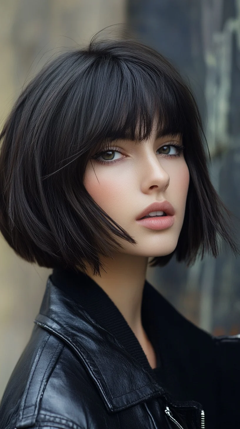 Effortlessly Chic Bob with Face-Framing Bangs