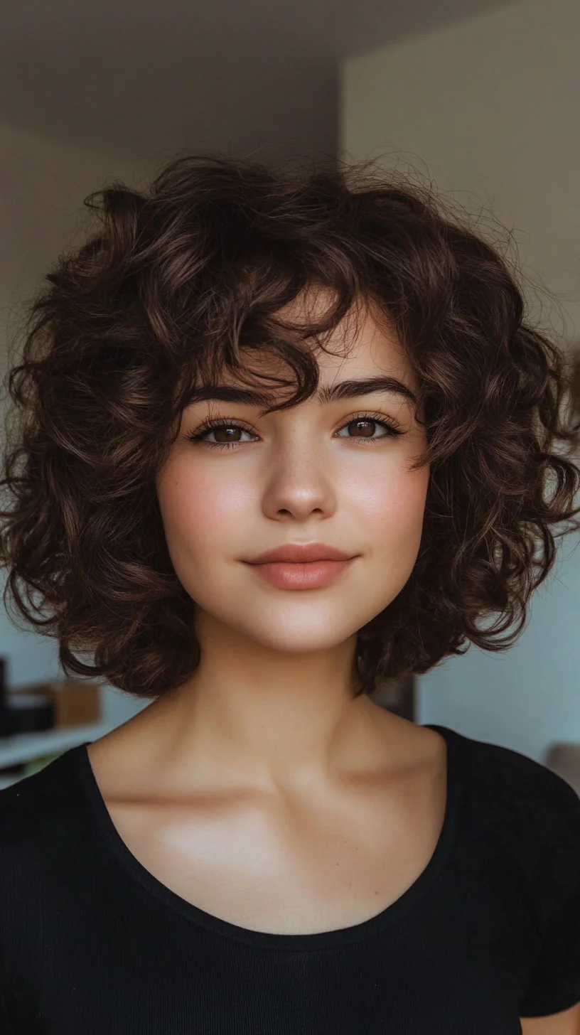 Effortlessly Chic: Embrace Playful Curls with a Modern Bob