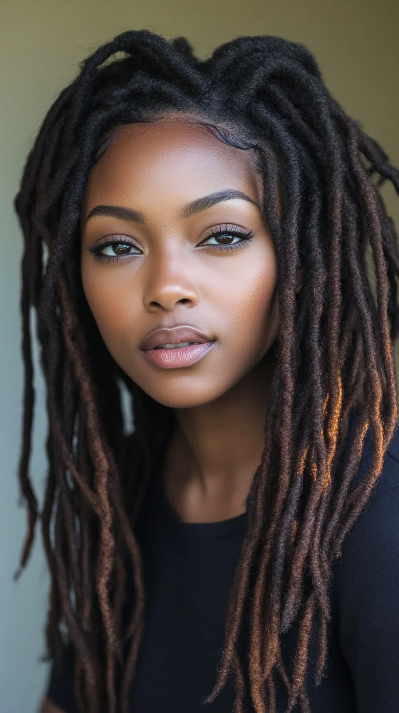 Effortlessly Chic: Embrace the Beauty of Long, Textured Locs