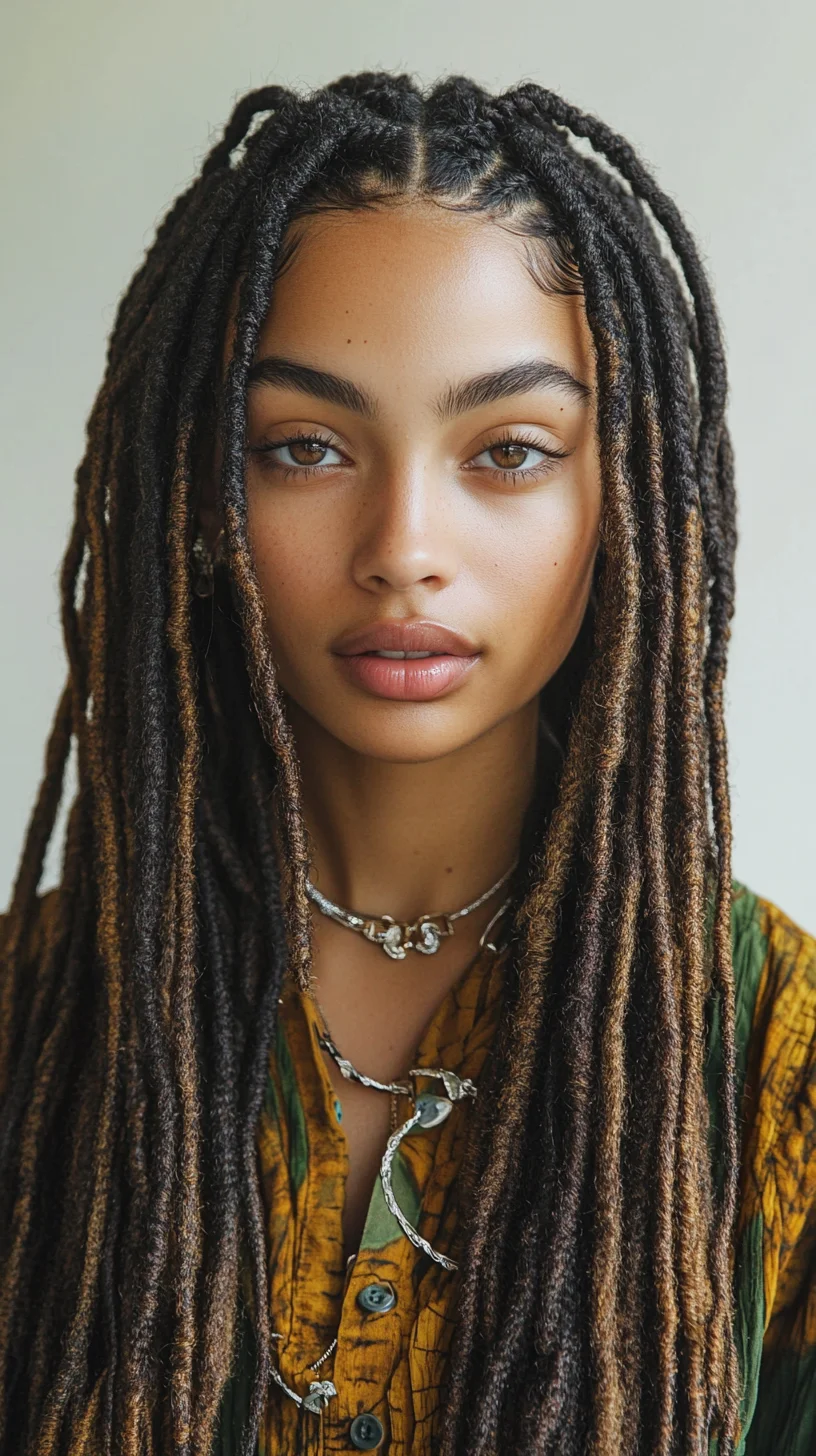 Effortlessly Chic: Embrace the Bohemian Charm of Long, Stylish Locs