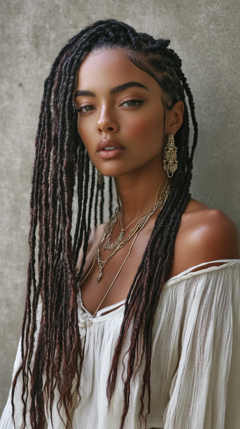 Effortlessly Chic: Embrace the Boho Vibe with Long, Elegant Box Braids