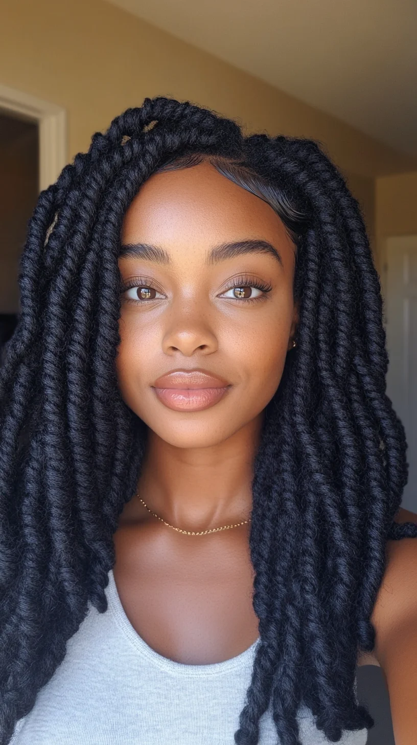 Effortlessly Chic: Embrace the Bold and Beautiful Twisted Locs Hairstyle