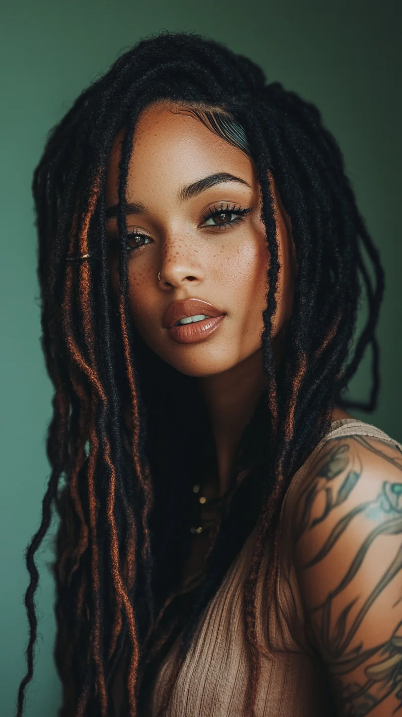 Effortlessly Chic: Embrace the Bold Charm of Multi-Toned Dreadlocks