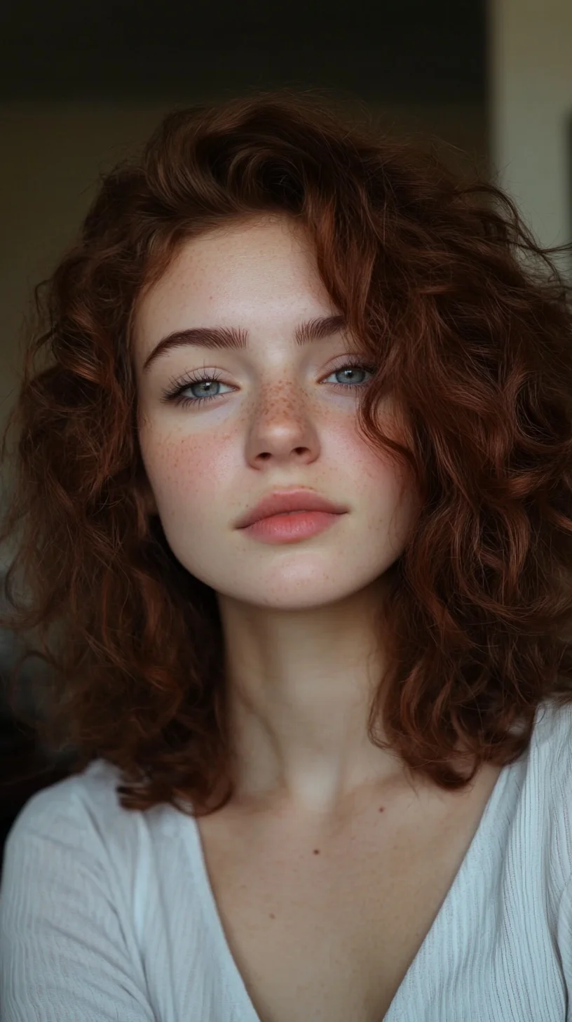 Effortlessly Chic: Embrace the Flirty Volume of Curly Red Tresses