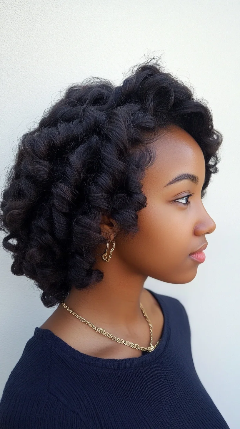 Effortlessly Chic: Embrace the Voluminous Curly Bob