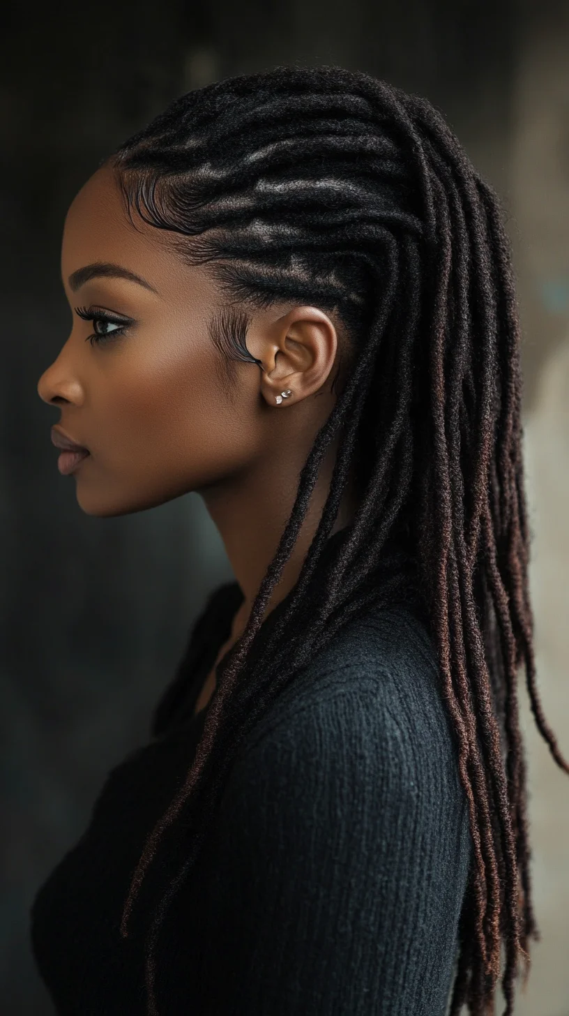 Effortlessly Chic: Long Braided Locs with Gorgeous Texture