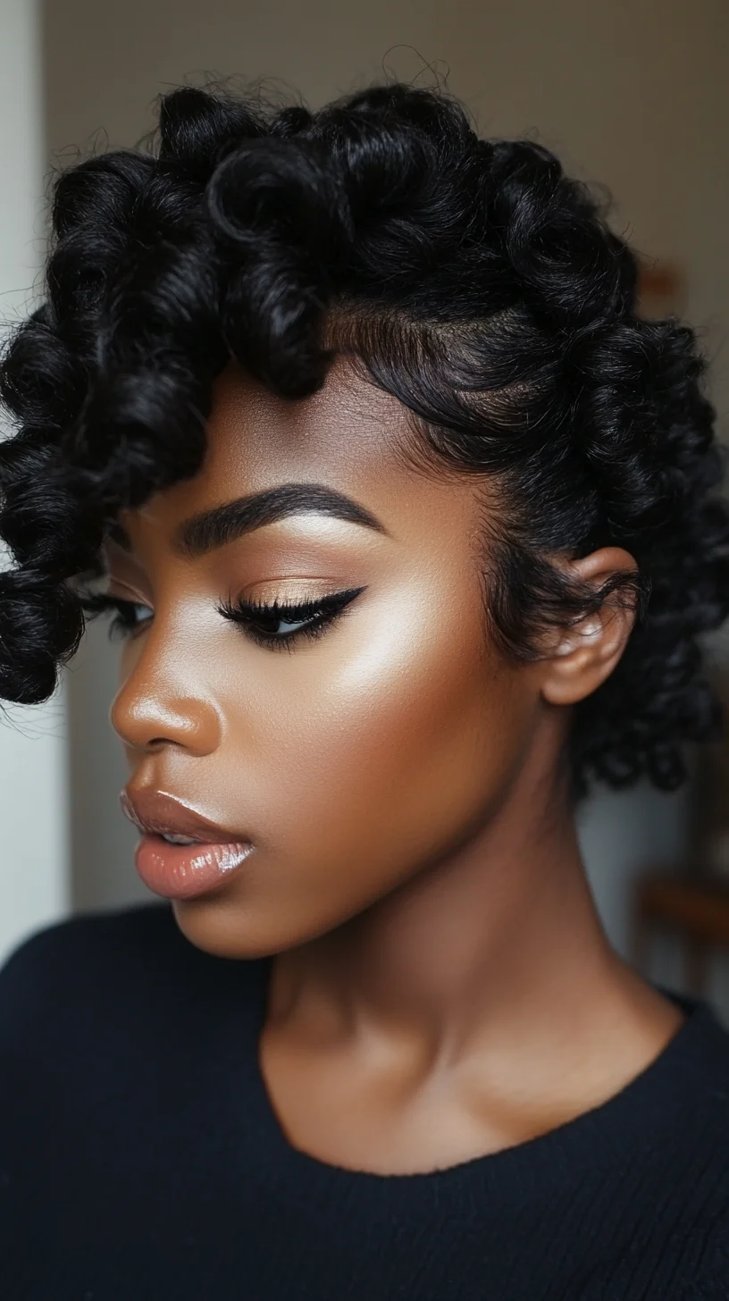 Effortlessly Chic: The Bold Defined Curly Bob Perfect for Any Occasion