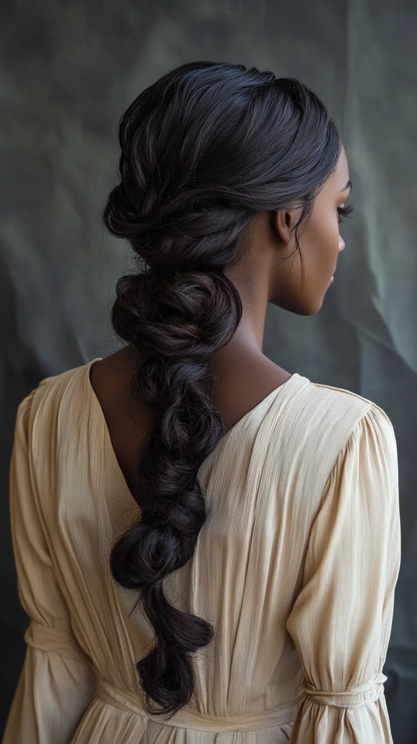 Effortlessly Chic: The Braided Bun Tail for Elegant Occasions