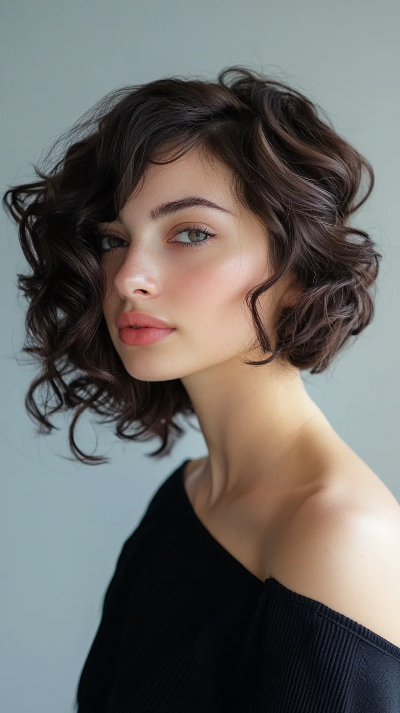 Effortlessly Chic: The Modern Curly Bob for a Playful Yet Sophisticated Look