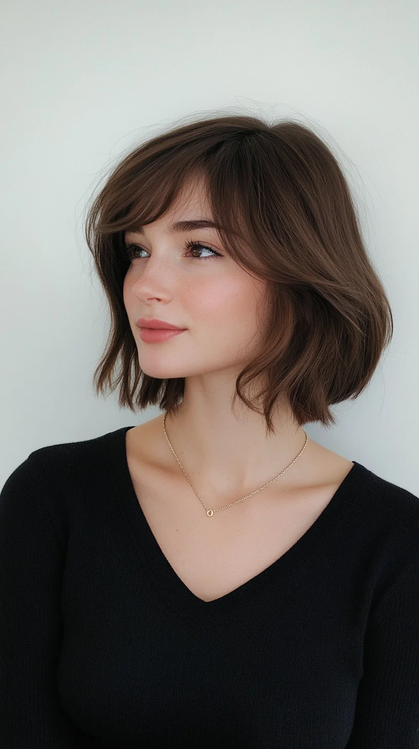 Effortlessly Chic: The Modern Shaggy Bob with Textured Layers