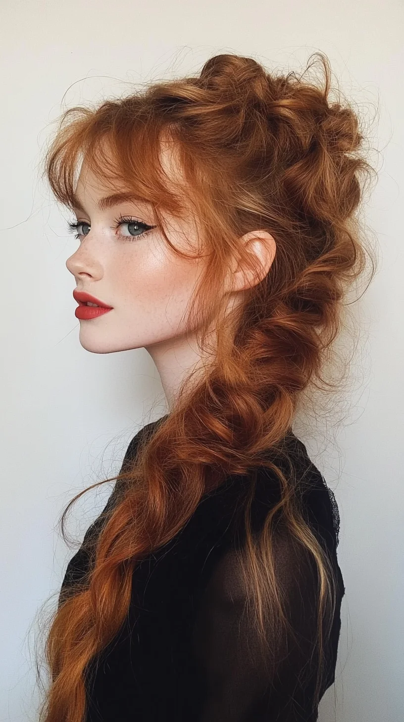 Effortlessly Chic: The Romantic Messy Braided Updo with Soft Waves