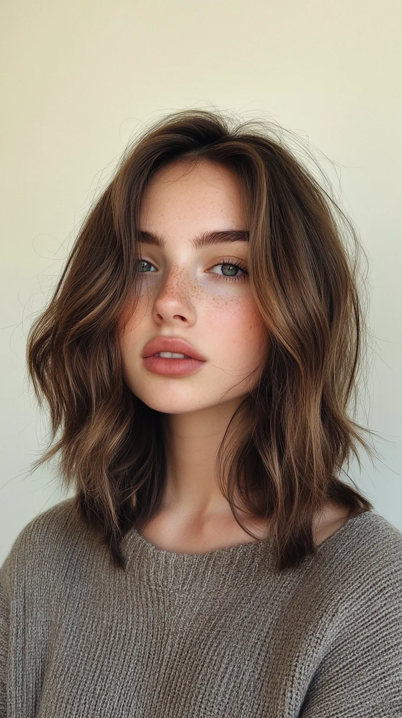 Effortlessly Chic: The Textured Lob with Soft Waves for Any Occasion