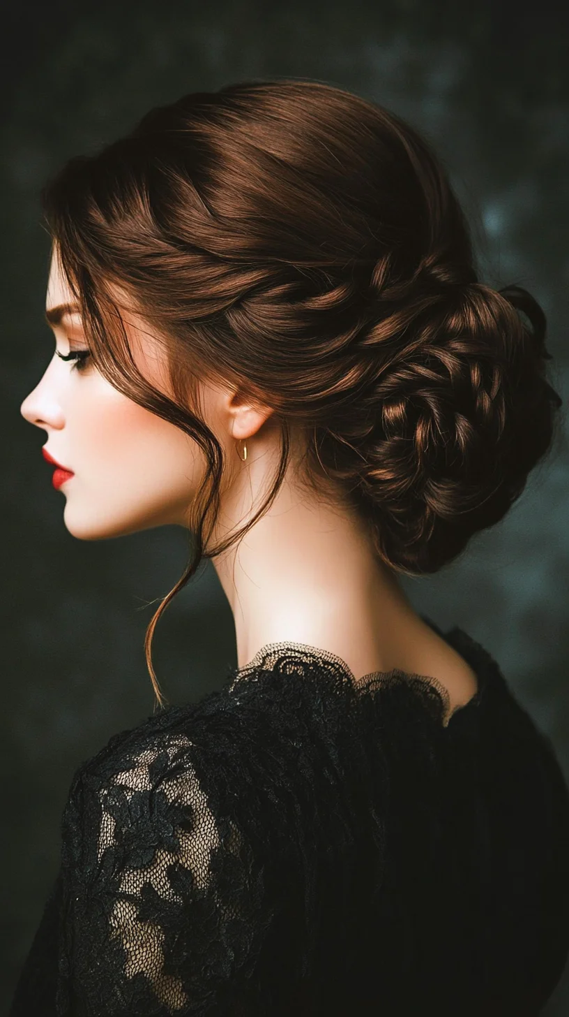 Effortlessly Elegant Braided Updo for a Timeless Look