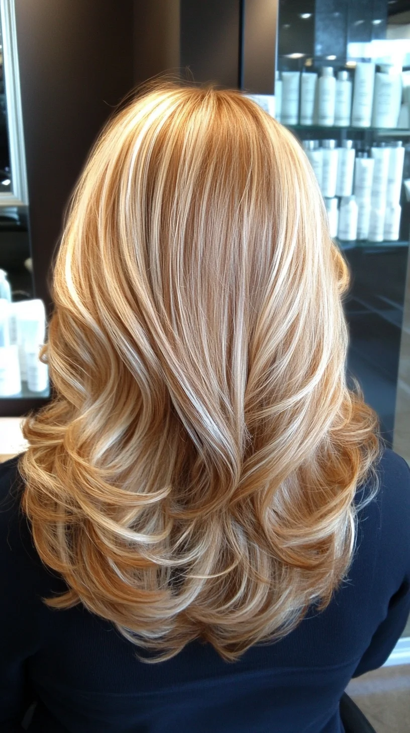 Effortlessly Elegant: Radiant Waves with Honeyed Highlights