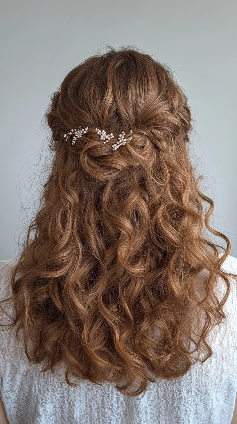 Effortlessly Elegant: The Romantic Half-Up Curly Hairstyle