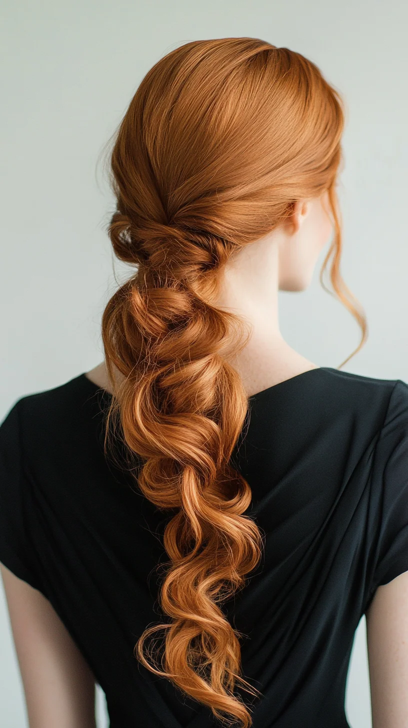 Effortlessly Elegant: The Twisted Loose Curls Ponytail