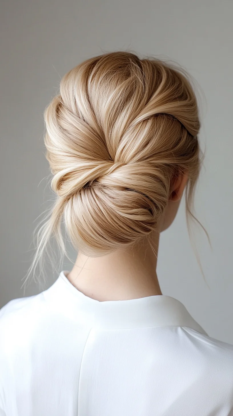 Effortlessly Elegant Twisted Low Bun for a Chic Look