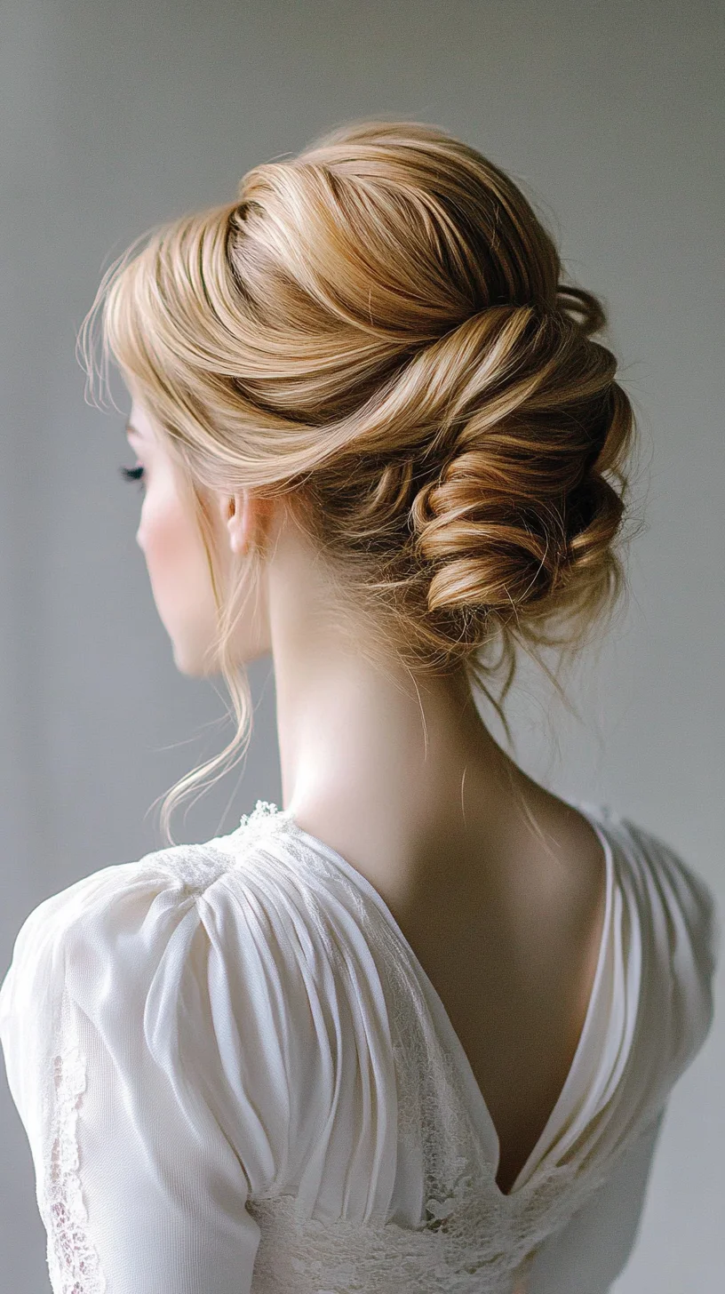 Effortlessly Elegant Updo: Embrace Romance with a Textured Twist