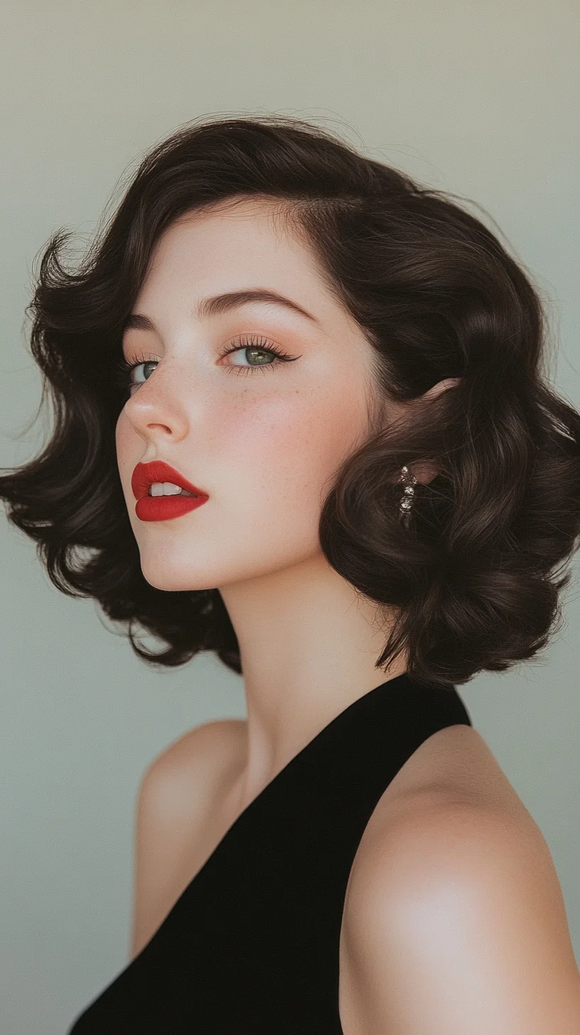 Effortlessly Elegant Vintage Waves for Timeless Glamour