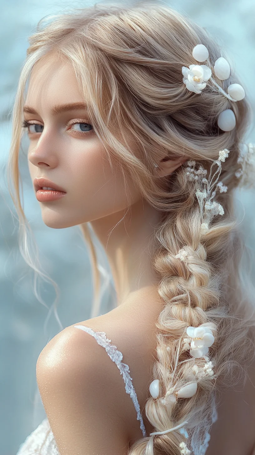 Effortlessly Enchanting: The Romantic Braided Hairstyle with Floral Accents