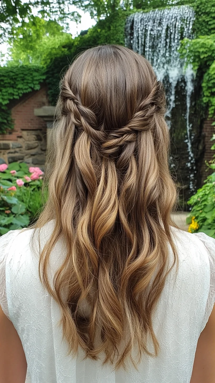 Effortlessly Romantic Half-Up Twist: Perfect for Any Occasion