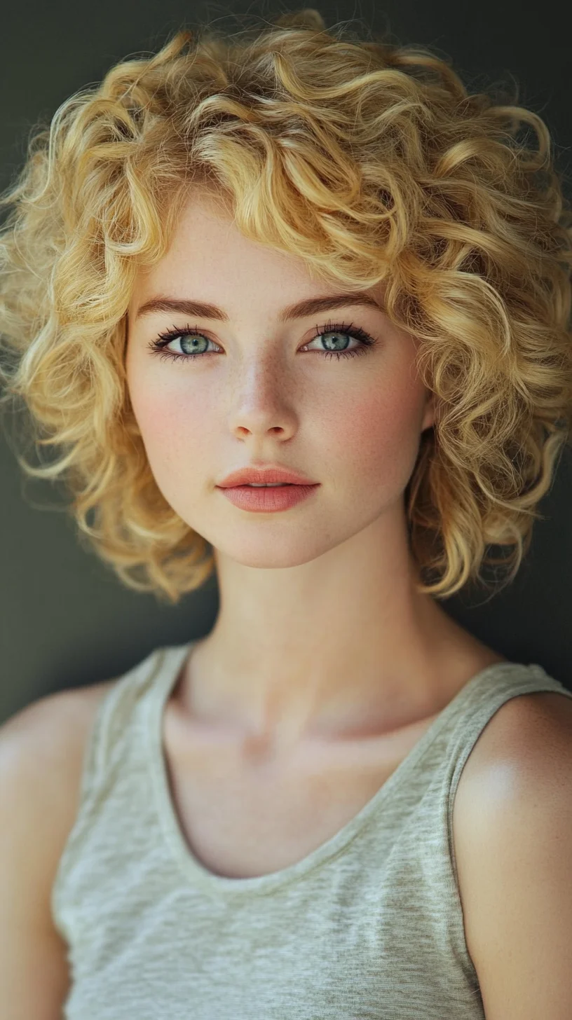 Effortlessly Voluminous Curly Bob: The Perfect Blend of Playfulness and Elegance