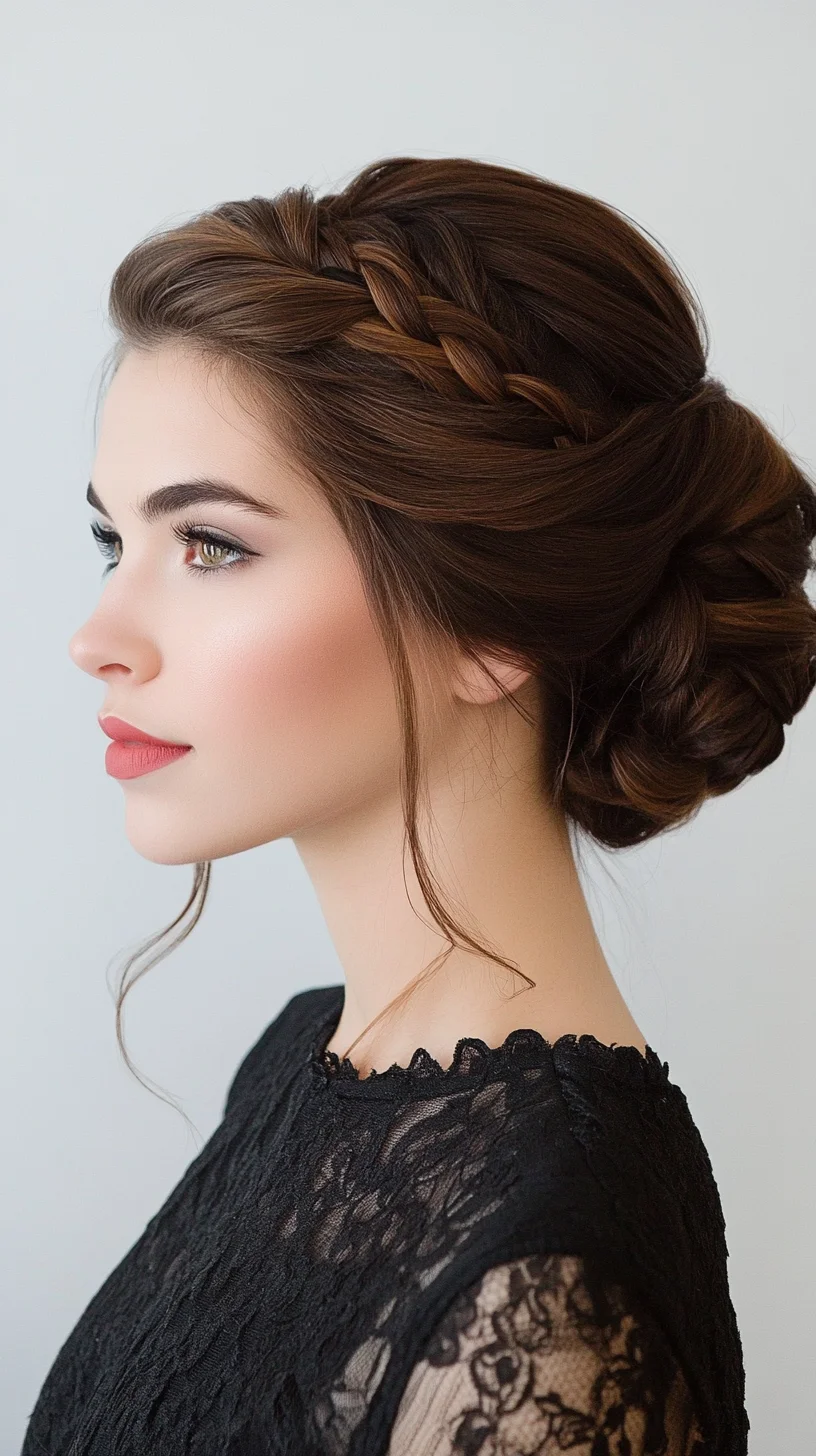 Elegant Braided Updo: A Timeless Style for Effortless Glamour