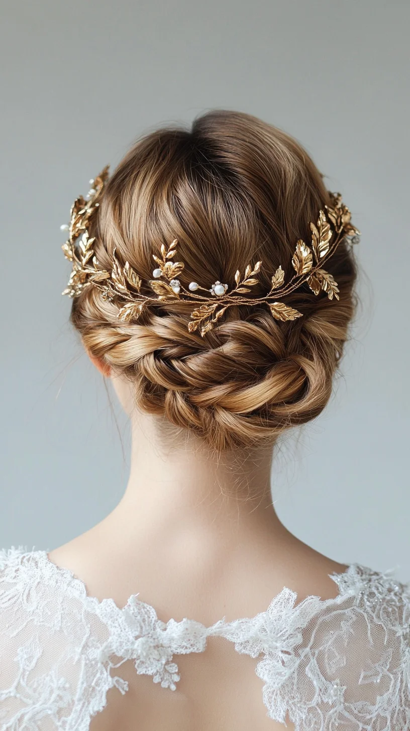 Elegant Braided Updo with a Touch of Regal Glamour