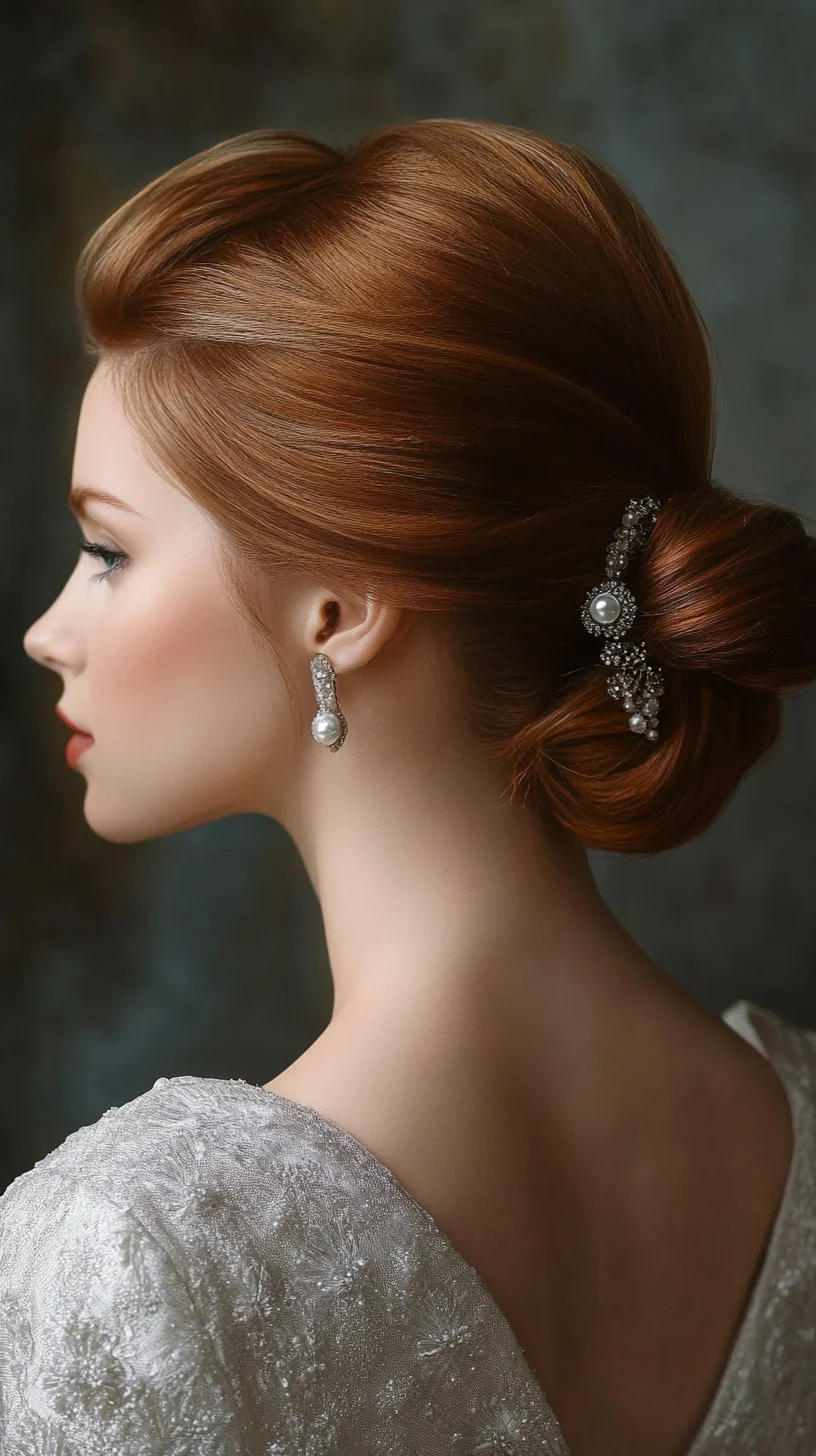 Elegant Chignon with Vintage Glamour: Perfect for Any Formal Occasion