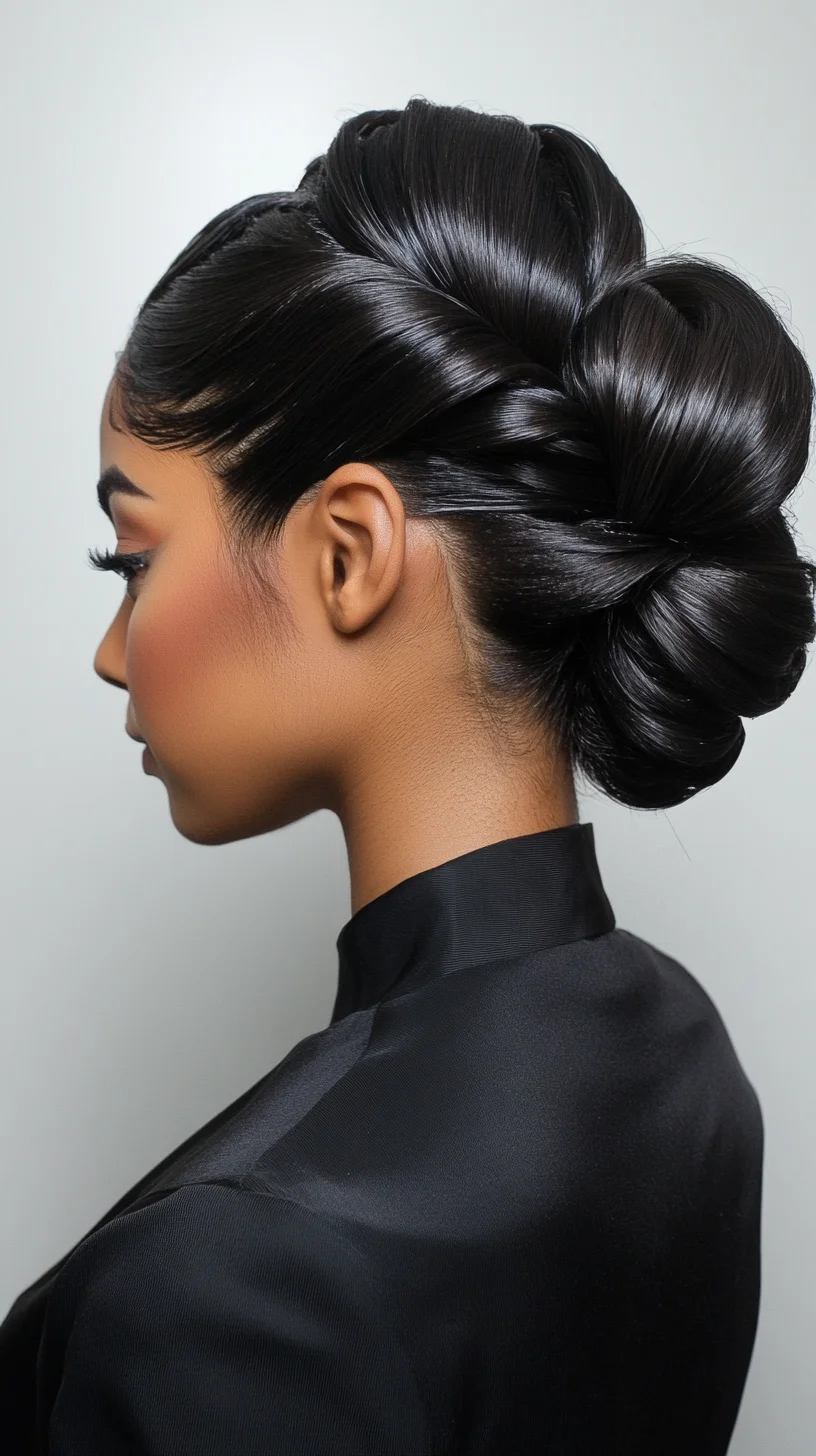 Elegant Double-Braided Bun: A Chic Statement for Any Occasion