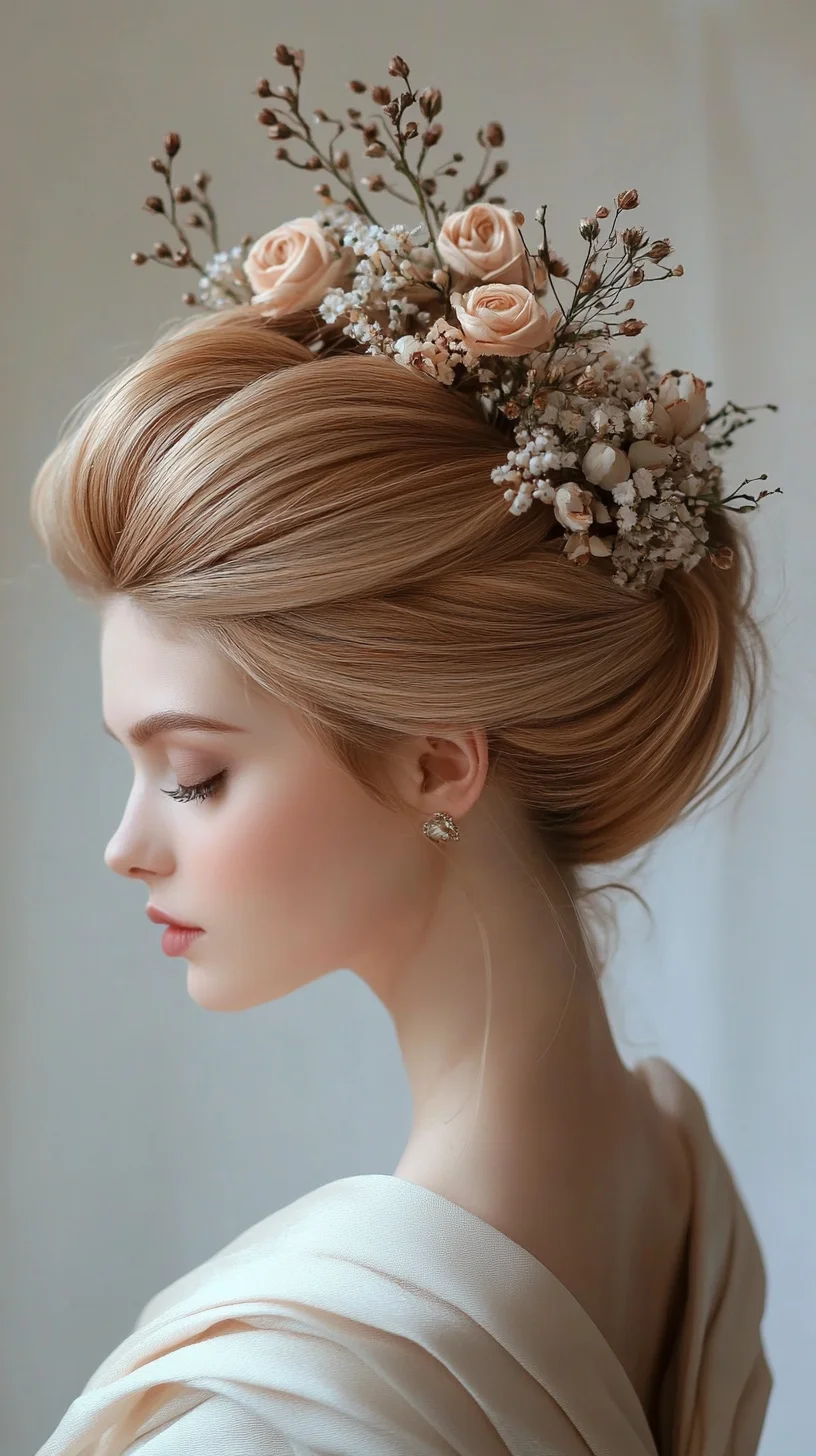 Elegant Floral Updo: A Romantic Style Perfect for Special Occasions