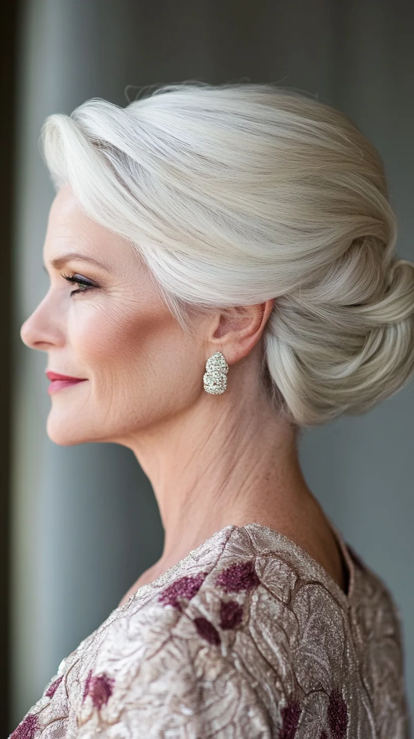 Elegant Silver Updo: Timeless Sophistication for Every Occasion