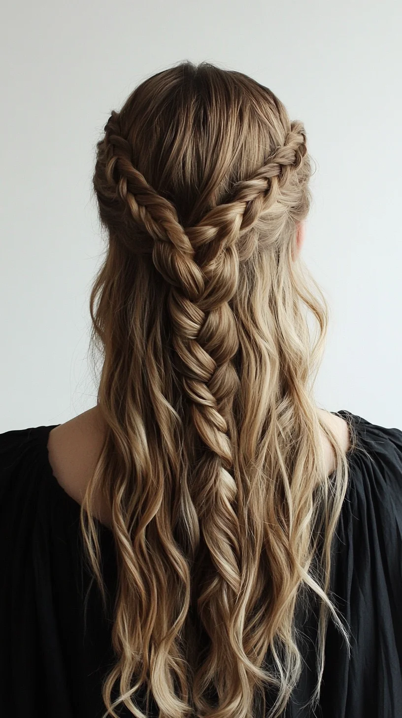 Elegant Twisted Braids: A Stunning Half-Up Hairstyle Perfect for Any Occasion