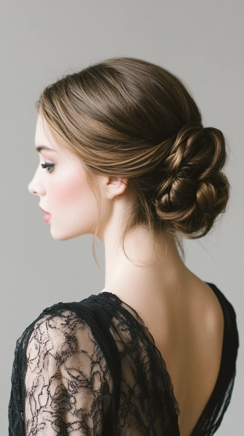 Elegant Twisted Bun: Effortless Sophistication for Any Occasion