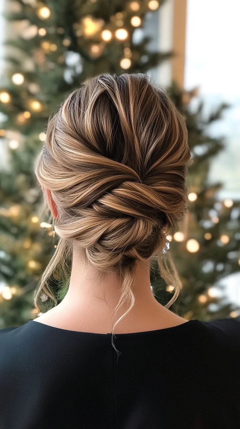 Elegant Twisted Updo: A Perfect Blend of Sophistication and Charm