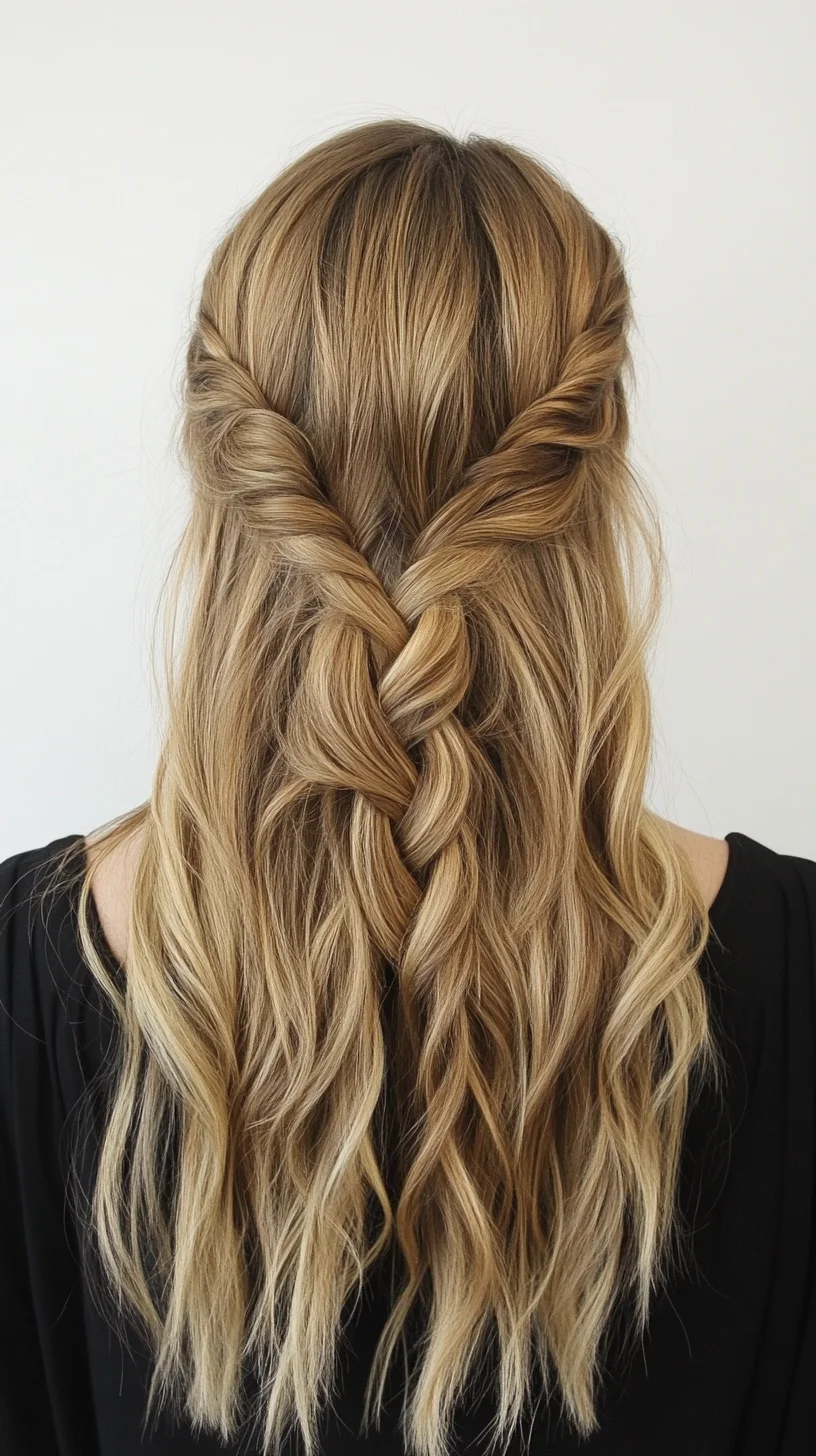 Elegant Twisted Waves: A Versatile, Romantic Hairstyle for Any Occasion