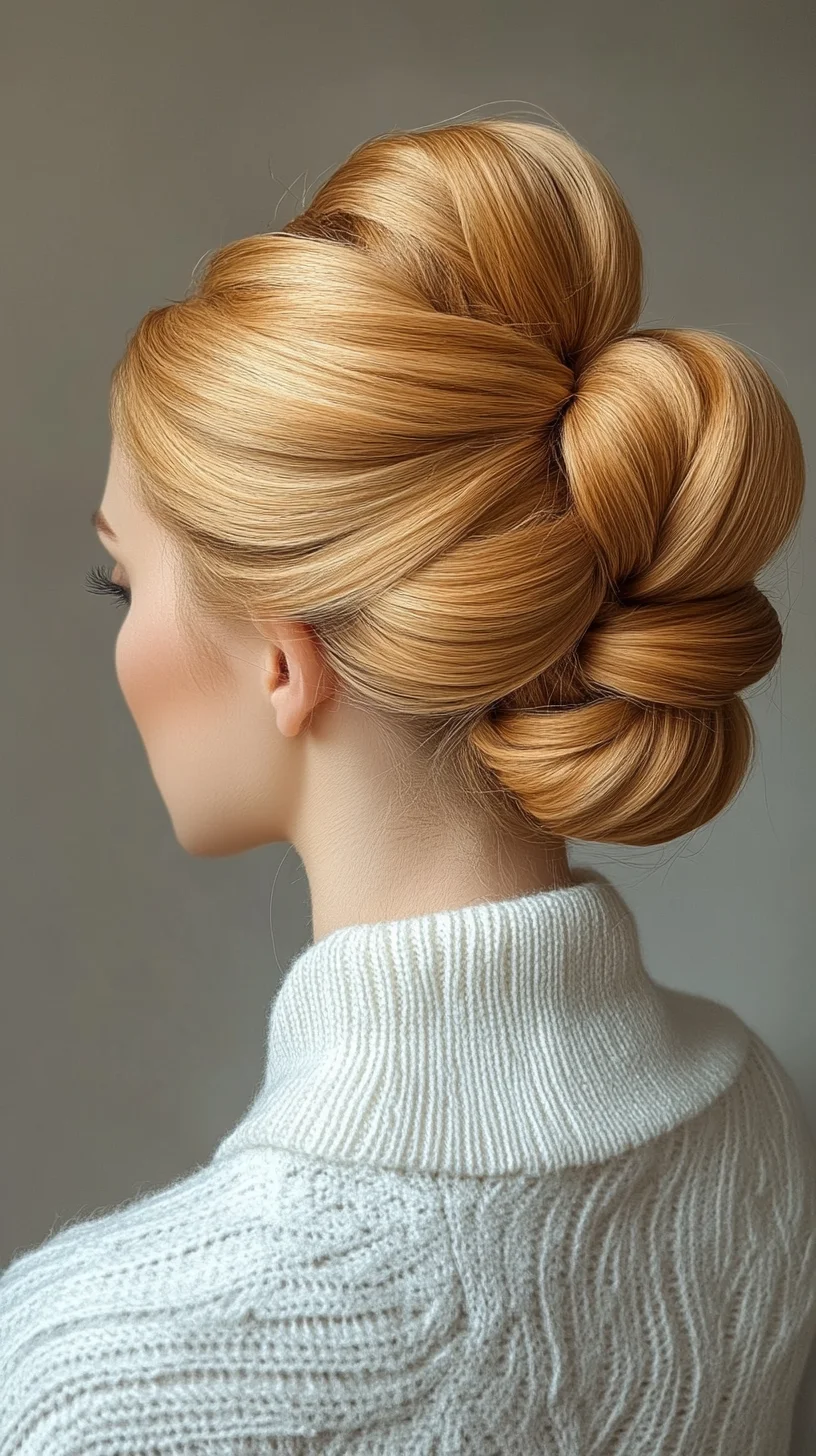 Elegant Upswept Bun: A Timeless Classic for Any Occasion