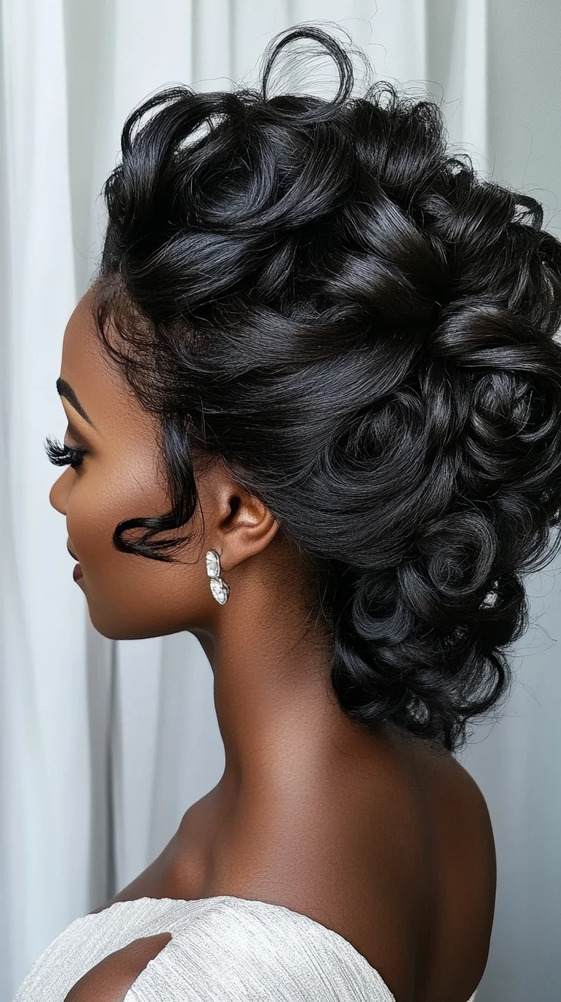 Elegant Vintage Curls: A Timeless and Glamorous Updo for Any Occasion